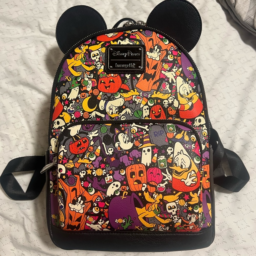 Loungefly Disney Loungefly Backpack Halloween Trick Or Treat Mickey Minnie